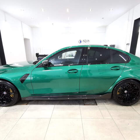 Bmw M3 folia Aqua Shield Pro full front, powłoka grafenowa na lakier , powłoka ochronna na felgi i szyby , impregnacja wnętrza