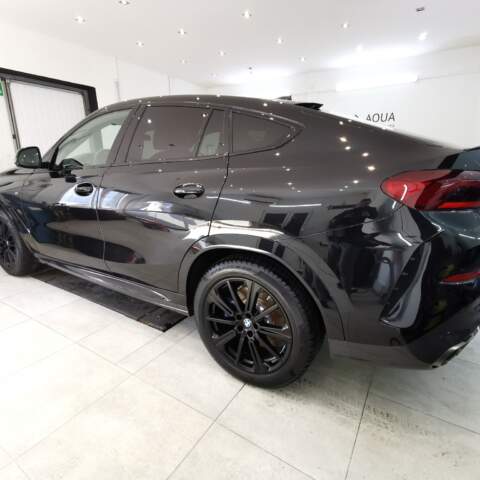 BMW X6 zabezpieczenie auta folią Aqua Shield PRO, zabezpieczenie szyb i felg powłokami ochronnymi