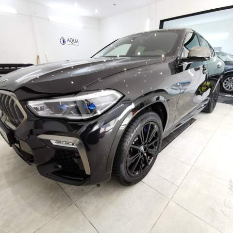 BMW X6 zabezpieczenie auta folią Aqua Shield PRO, zabezpieczenie szyb i felg powłokami ochronnymi